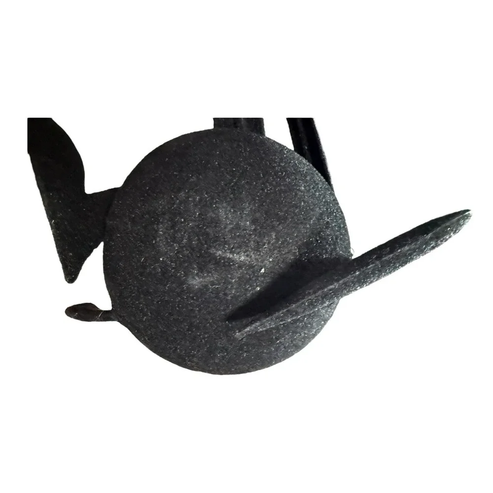 Pier‎ 1 Imports Halloween Bobblehead Flocked Glitter Black Cat Witches Hat Rare